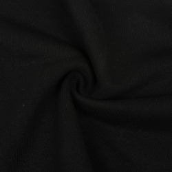 Ткань Футер 3-х нитка, Петля, цвет Черный (на отрез)  в Ногинске