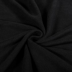 Ткань Флис Односторонний 180 гр/м2 (Ширина 150см), цвет Черный (на отрез) в Ногинске