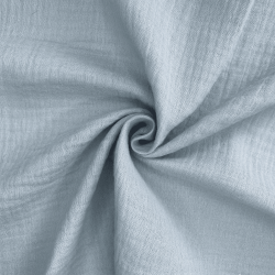 Ткань Муслин Жатый (Ширина 1,4м), цвет Светло-Серый (на отрез) в Ногинске