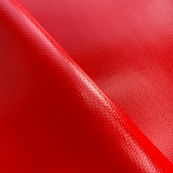 Ткань ПВХ 600 гр/м2 плотная (Ширина 1,5м), цвет Красный (на отрез) в Ногинске