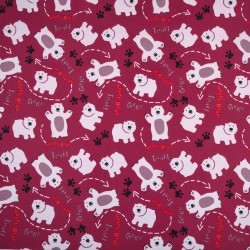 Ткань Oxford 600D PU (Ширина 1,48м), принт &quot;Белые мишки&quot; (на отрез) в Ногинске