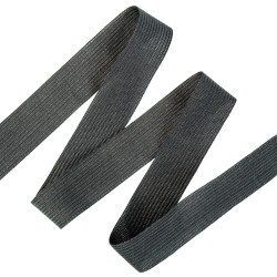 Окантовочная лента-бейка, цвет Чёрный 22мм (на отрез) в Ногинске