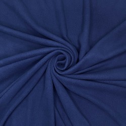 Ткань Флис Односторонний 130 гр/м2 (Ширина 150см), цвет Темно-синий (на отрез) в Ногинске