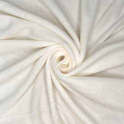 Ткань Флис Односторонний 130 гр/м2 (Ширина 150см), цвет Кремовый (на отрез) в Ногинске