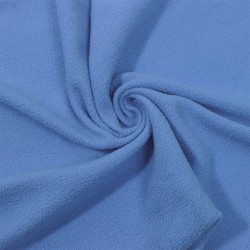 Ткань Флис Односторонний 130 гр/м2 (Ширина 150см), цвет Голубой (на отрез) в Ногинске
