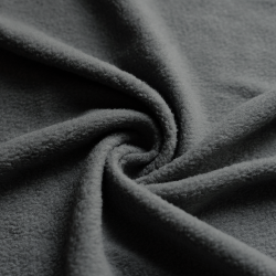 Ткань Флис Односторонний 130 гр/м2, цвет Серый (на отрез)  в Ногинске