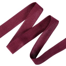 Окантовочная лента-бейка, цвет Бордовый 22мм (на отрез)  в Ногинске