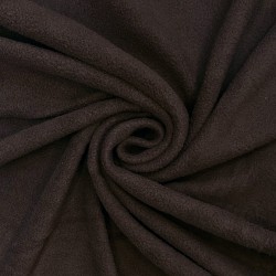 Ткань Флис Односторонний 180 гр/м2 (Ширина 150см), цвет Коричневый (на отрез) в Ногинске