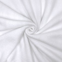 Ткань Флис Двусторонний 280 гр/м2 (Ширина 150см), цвет Белый (на отрез) в Ногинске