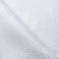 Ткань Oxford 300D PU Рип-Стоп СОТЫ, цвет Белый (на отрез) в Ногинске