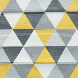 Интерьерная ткань Дак (DUCK) (ширина 1,8м), принт &quot;Треугольники&quot; (на отрез) в Ногинске