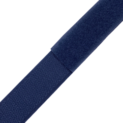 Контактная лента 25мм цвет Тёмно-Синий (Велькро-липучка), на отрез  в Ногинске