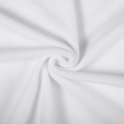 Ткань Флис Односторонний 180 гр/м2 (Ширина 150см), цвет Белый (на отрез) в Ногинске