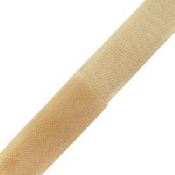 Контактная лента 25мм цвет Кремовый (велькро-липучка, на отрез)  в Ногинске