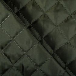 Стеганая подкладочная ткань с синтепоном (100гр/м2) (Ширина 150см), цвет Хаки (на отрез) в Ногинске